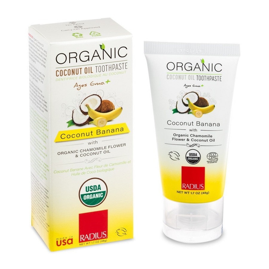 USDA Organic Children's Toothpaste Coconut Banana 1.7 oz