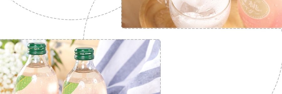 日本TOMOMASU 果味碳酸氣泡水 白桃口味 300ml【夏日高顏值少女感飲料】