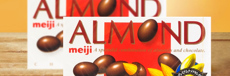 【日本直邮】日本本土版MEIJI明治 ALMOND巴旦木巧克力 88g