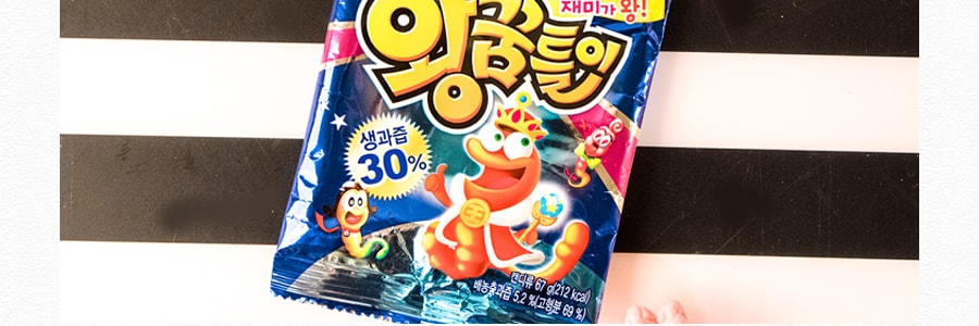 韓國ORION好麗友 毛毛蟲形狀 水果味軟糖 67g