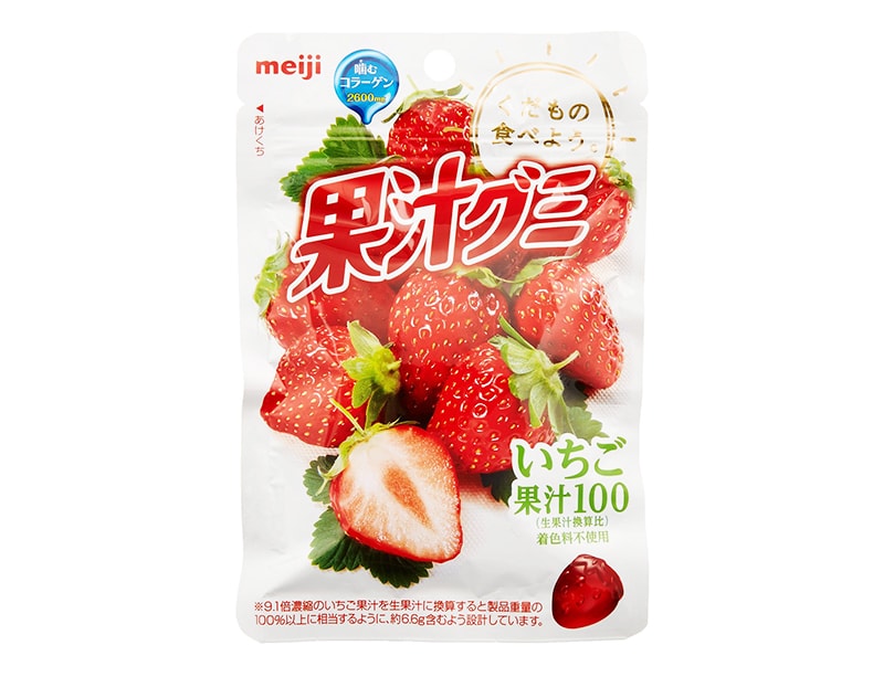 [日本直邮]MEIJI 明治 100%果汁胶原蛋白美容软糖 草莓 51g 
