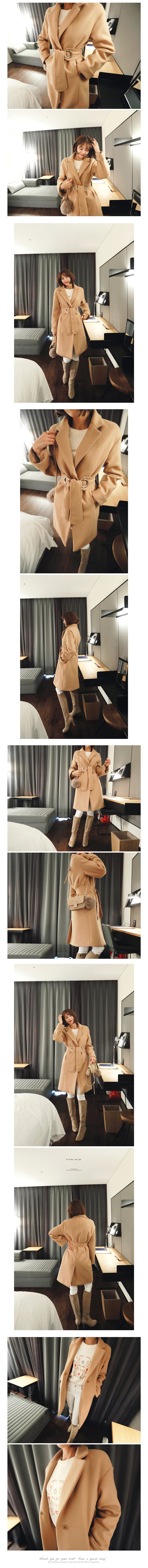 [7th Pre-Order] Belted Wrap Coat Beige One Size(S-M)