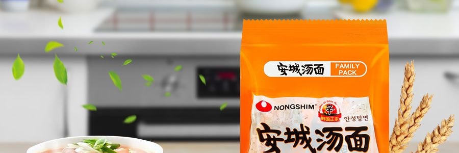韩国NONGSHIM农心 浓鲜微辣安城汤面 4包入 500g