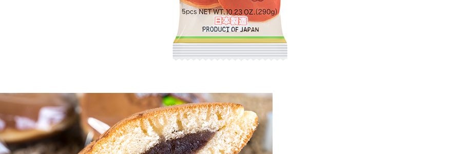 日本丸京菓子庵 銅鑼燒 紅豆栗子味 5枚入 290g