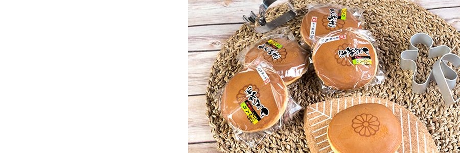 日本丸京菓子庵 銅鑼燒 紅豆栗子味 5枚入 290g