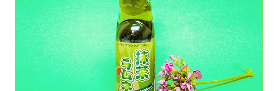 日本HATA哈達 RAMUNE 彈珠汽水 抹茶口味 200ml