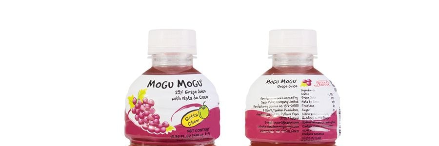 泰國MOGU MOGU 果汁椰果飲料 葡萄口味 320ml【Seventeen代言】