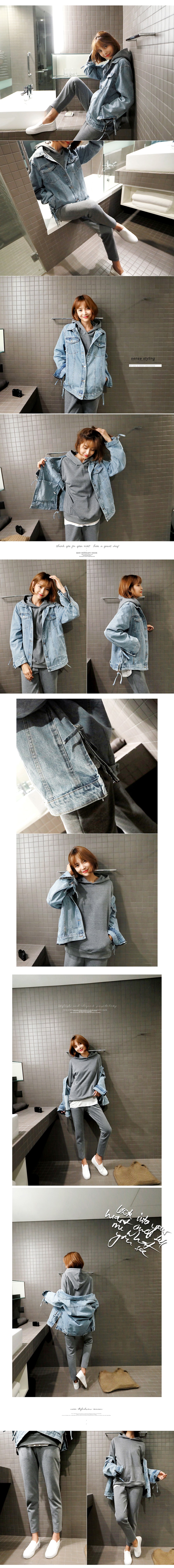 [Autumn New] Oversized Wide Sleeve Zip Denim Jacket Light Blue One Size(Free)