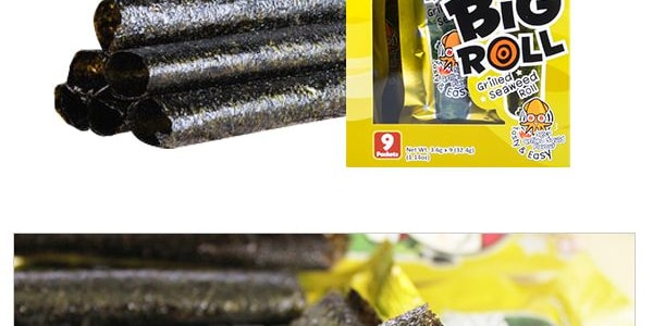 泰國小老闆 BIG ROLL經典紫菜捲 辣魷魚口味 9條入 32.4g【網紅點心】