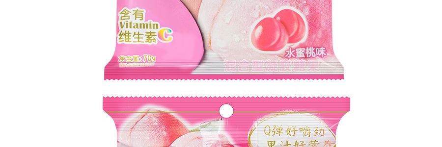 台灣旺旺 旺仔QQ糖 混合膠型凝膠糖果 桃子口味 70g