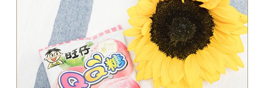 台灣旺旺 旺仔QQ糖 混合膠型凝膠糖果 桃子口味 70g