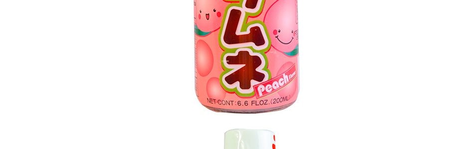 日本HATA哈達 RAMUNE彈珠汽水 桃子口味 200ml