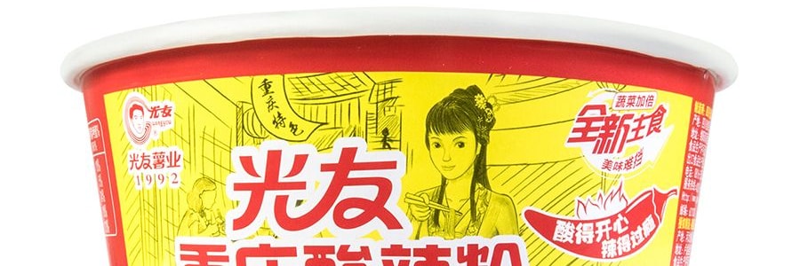 光友 非油炸重慶酸辣粉 桶裝 90g
