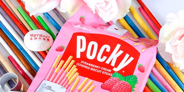 GLICO格力高 Pocky百奇 草莓塗層餅乾棒 家庭裝 9包入