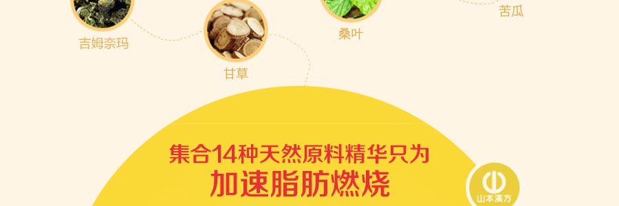 日本YAMAMOTO山本汉方制药  植物减肥茶 24包入