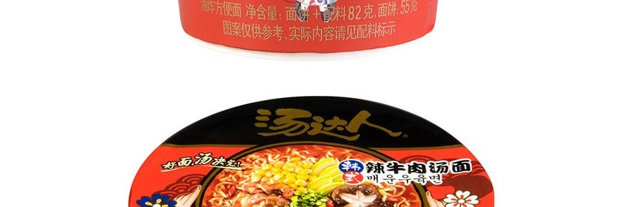 台灣統一 湯達人 泡麵 韓國辣牛肉風味湯麵 杯裝 82g