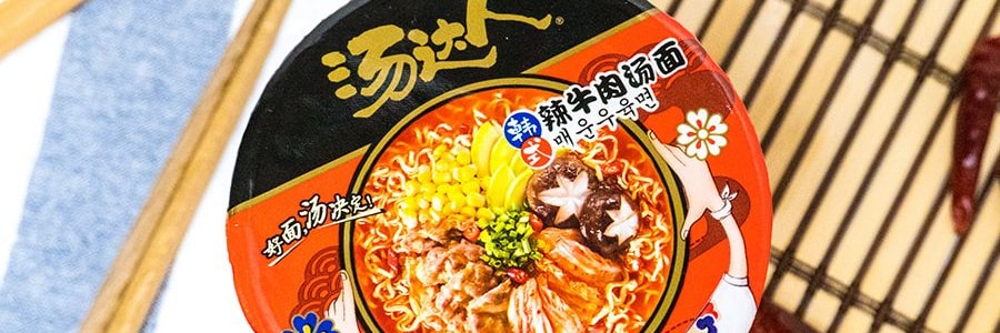 台灣統一 湯達人 泡麵 韓國辣牛肉風味湯麵 杯裝 82g