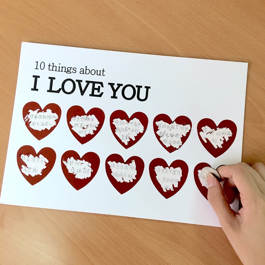 Scratch Ten Things I Love You