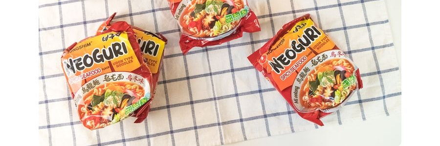 韓國NONGSHIM農心小浣熊烏龍麵 烏龍麵拉麵 辣海鮮味 4包入 480g【田徵國同款】