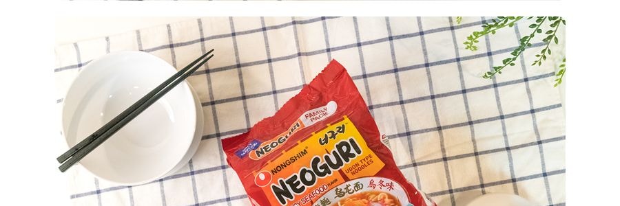 韓國NONGSHIM農心小浣熊烏龍麵 烏龍麵拉麵 辣海鮮味 4包入 480g【田徵國同款】