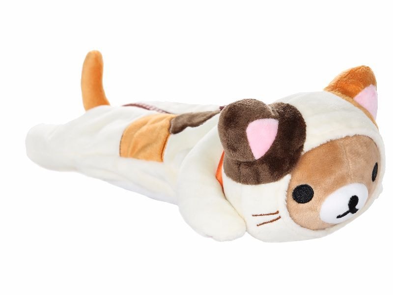 日本輕鬆熊 懶懶熊小貓造型臥躺款毛絨娃娃