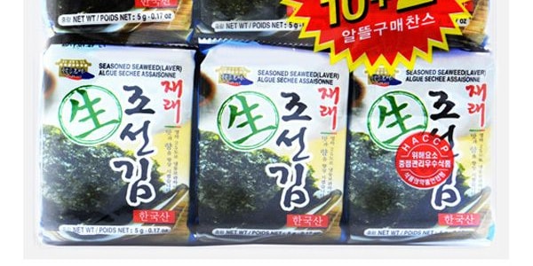 韓國WANG 韓家名味健康海苔 12包入 60g