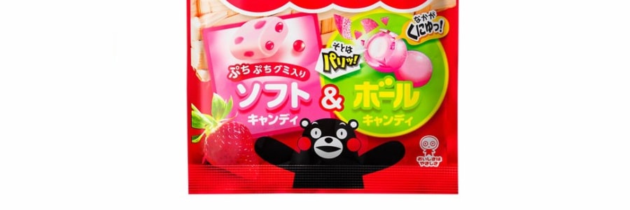 日本悠哈UHA 味覺糖 熊本縣產PUCCHO草莓口味夾心糖 76g