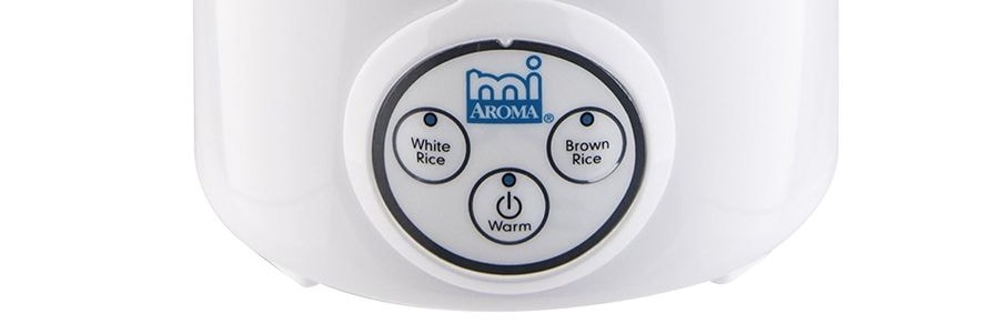 美國AROMA 智慧迷你電鍋電鍋 3杯熟米容量 8'' x 7.5'' x 7.5'' MRC-903D 1-3人份 (1年製造商保固)【全美超低價】