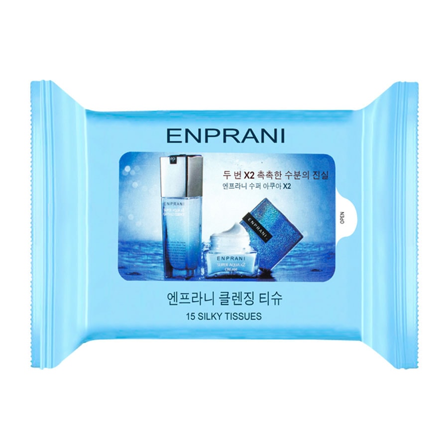 韩国ENPRANI 茵芭兰 卸妆湿巾 15片便携装 温和补水清洁卸妆
