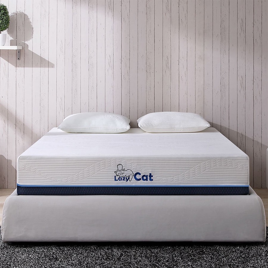 LazyCat 12"CertiPUR-US认证天然绿茶记忆棉床垫 Queen Size