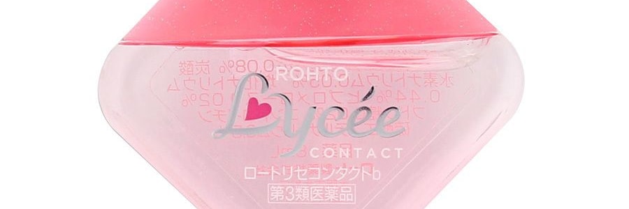 日本ROHTO樂敦 LYCEE 粉紅小花 眼藥水 隱形眼鏡專用 8ml