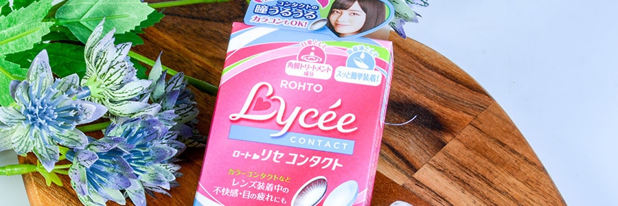 日本ROHTO樂敦 LYCEE 粉紅小花 眼藥水 隱形眼鏡專用 8ml