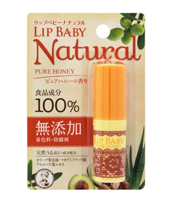 日本MENTHOLATUM曼秀雷敦 LIP BABY 100%食品原料蜜糖潤唇膏 4g