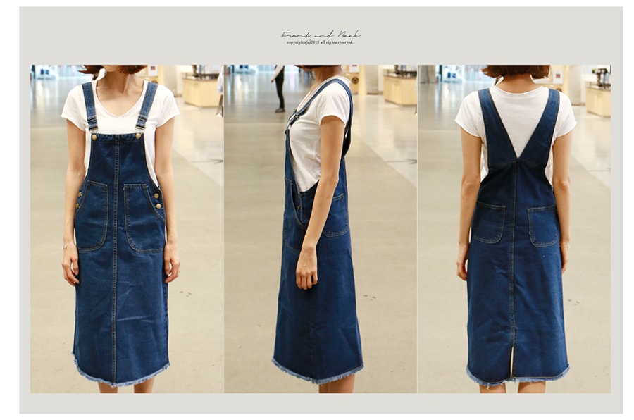 [Limited Quantity Sale] Denim Overall Dress One Size L(36-38)