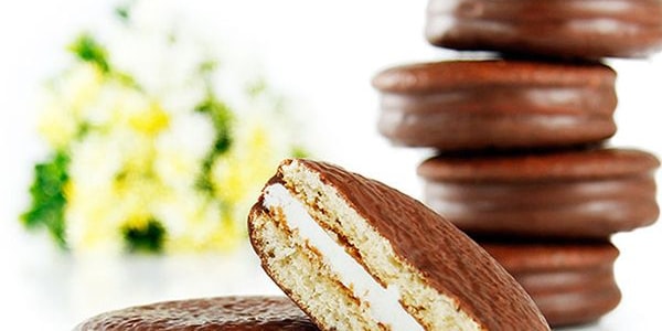 韓國LOTTE樂天 巧克力奶油夾心派 香蕉口味 12 顆 336g