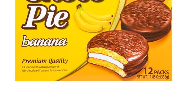 韓國LOTTE樂天 巧克力奶油夾心派 香蕉口味 12 顆 336g