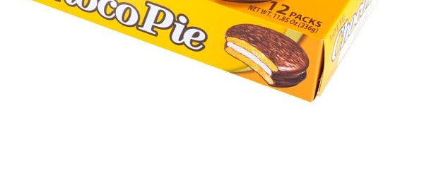 韓國LOTTE樂天 巧克力奶油夾心派 香蕉口味 12 顆 336g