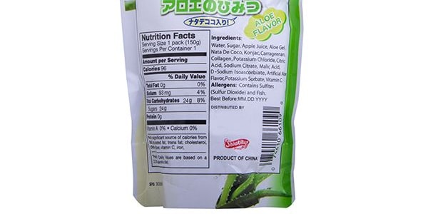 日本SHIRAKIKU讚岐屋 果凍爽椰果粒 蘆薈味 150g